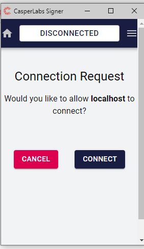 Image showing the connect button